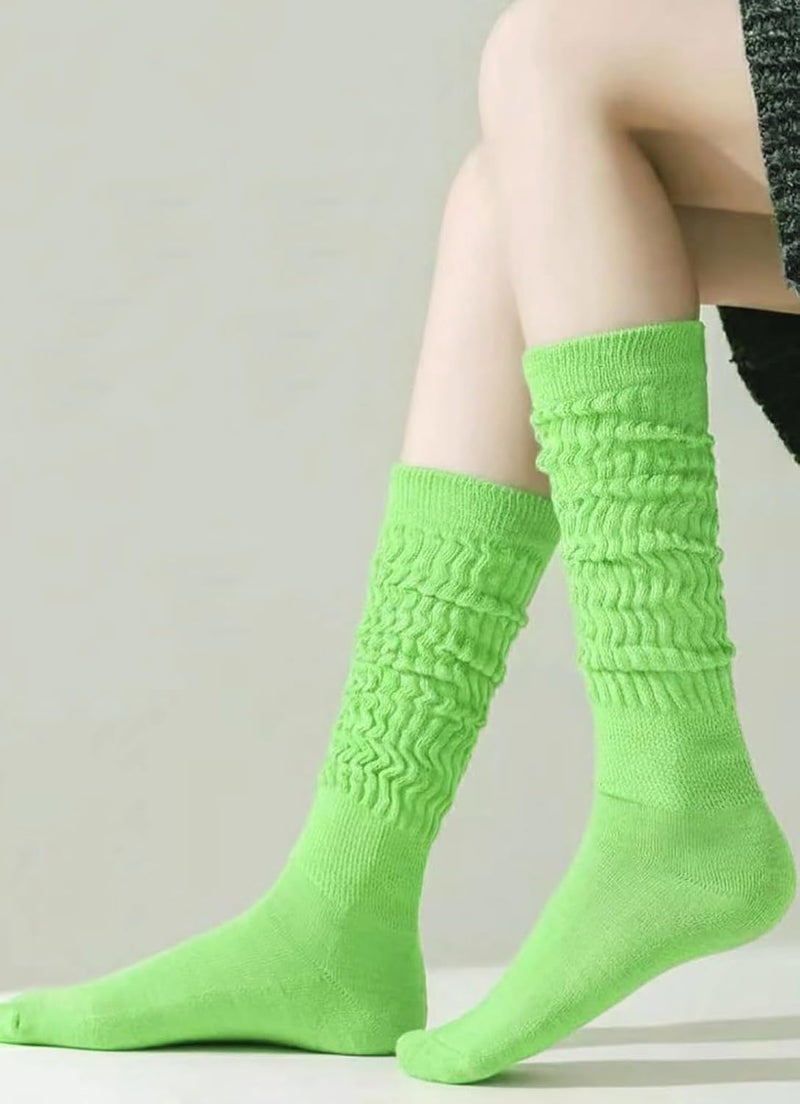 JORMATT Women Slouch Socks Thick Boot Socks Soft Extra Long Knee High Scrunch Socks Size 5-10 - Image 4